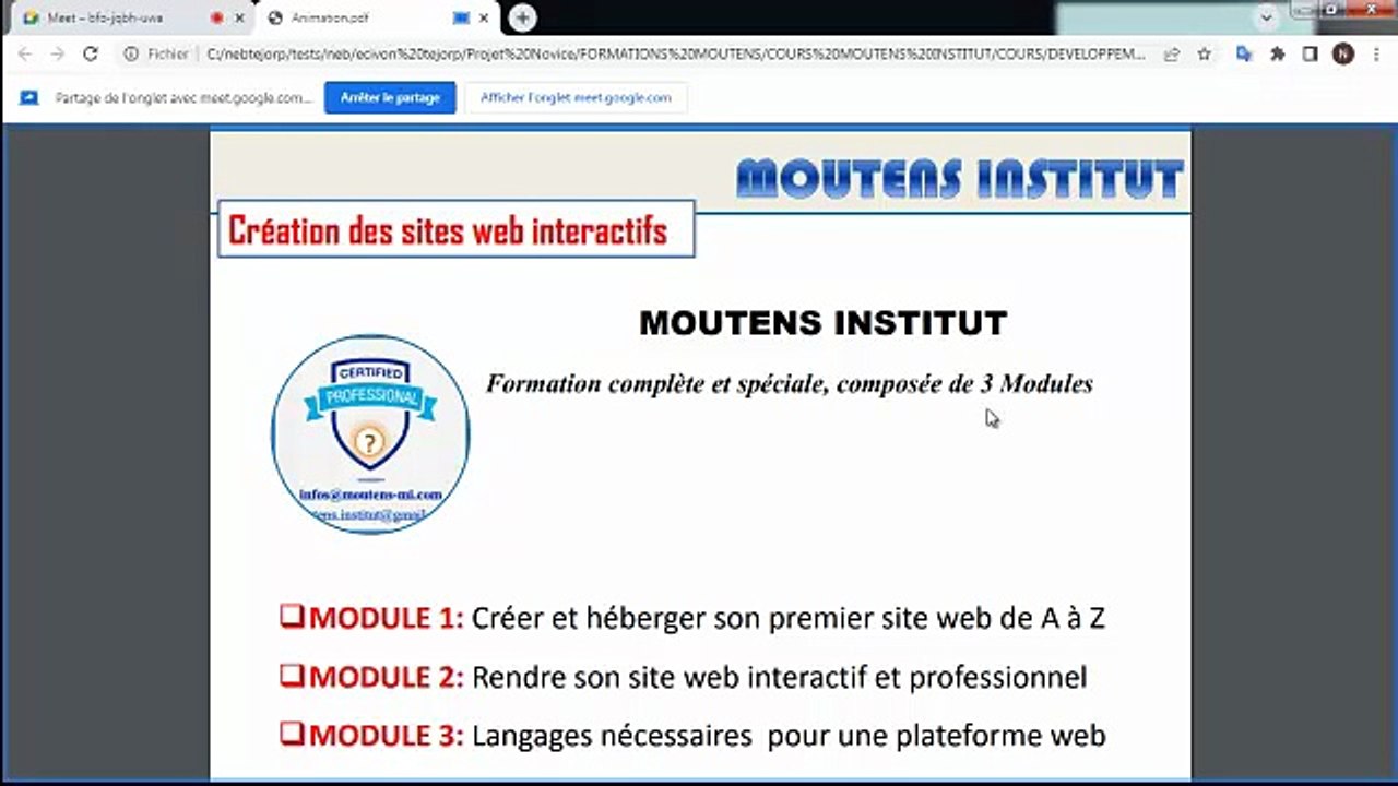 Formation en Création de Sites Web 🌐