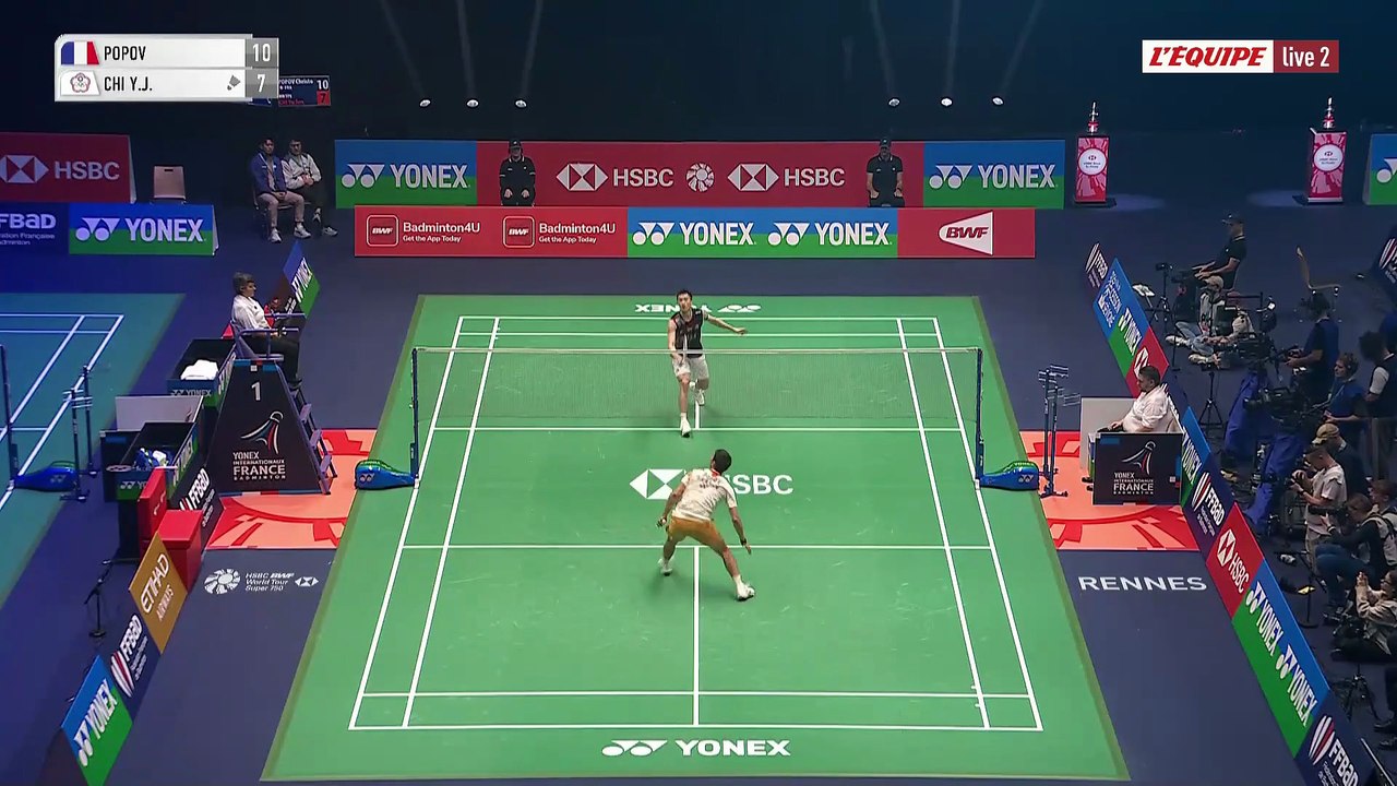 Le replay du quart de finale de Christo Popov - Badminton