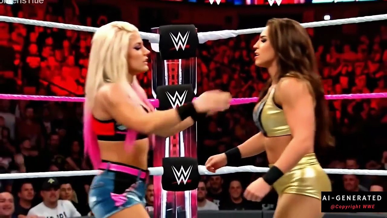 Mickie James Shocked as Alexa Bliss Plants a Kiss 💋🔥 – AI Generated_