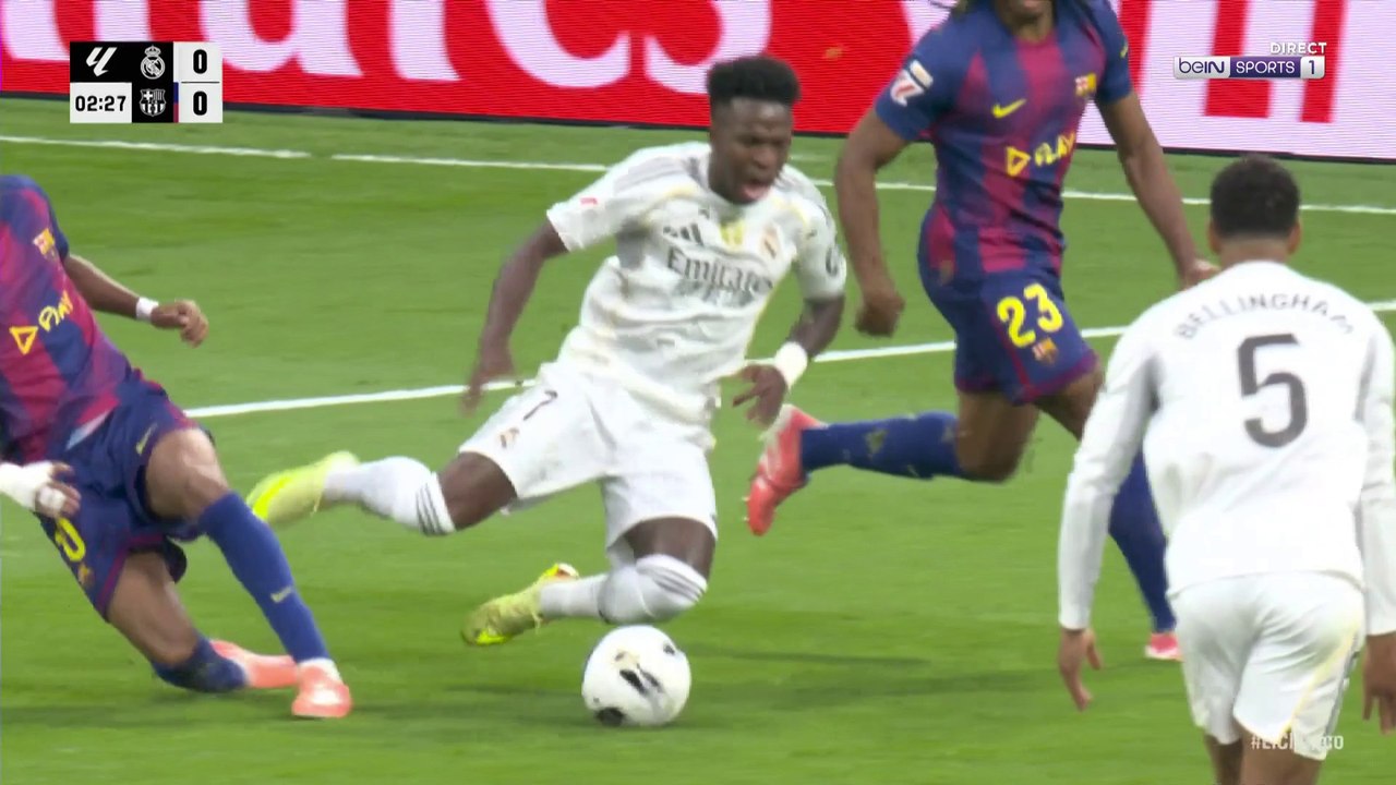 La Liga : Contact entre Lamine Yamal et Vinicius... penalty annulé d'entrée de jeu !