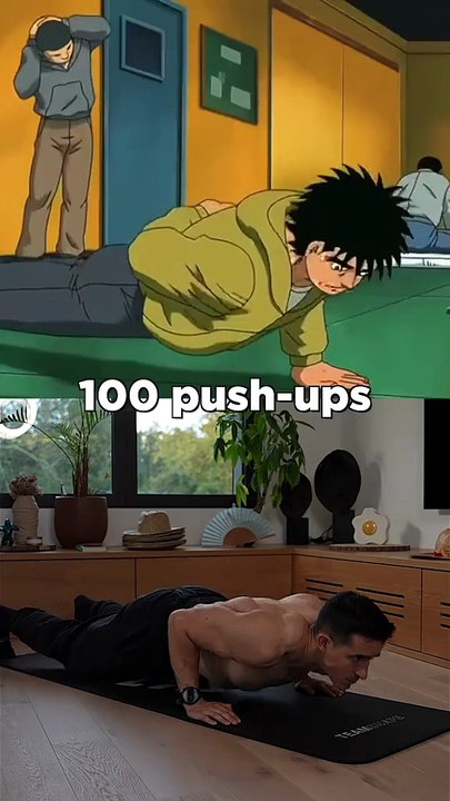 100 push-ups, 100 sit-ups, 100 squats, then a 10km run. Do it every single day ! 🔥