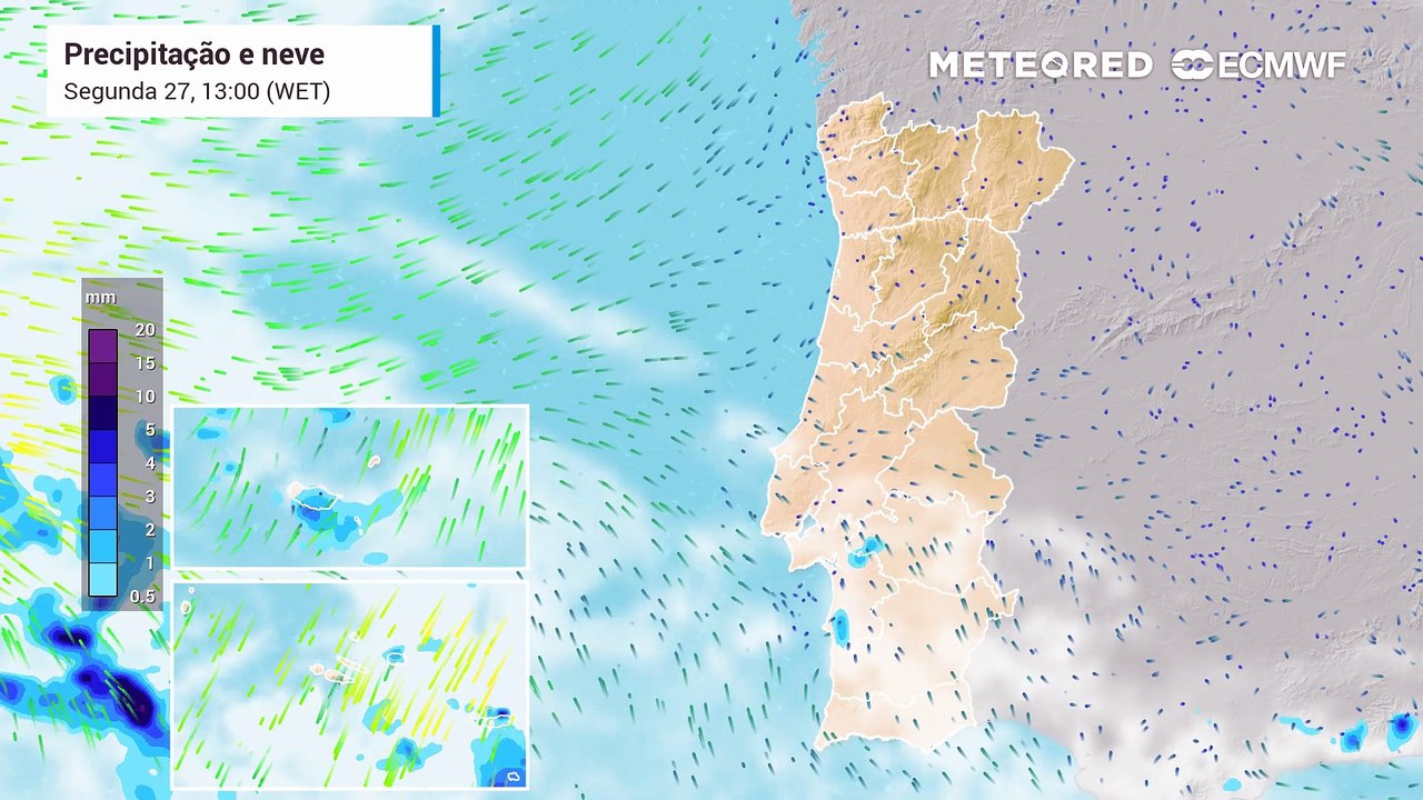 Uma frente vai despejar chuva em Portugal esta terça-feira, 28