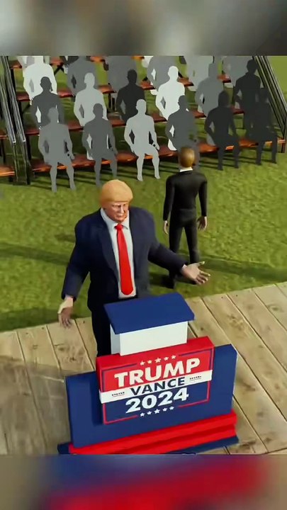 Dolant Trump  attack for bullet#3danimation #3d  #iwanttogoviral  #virtualreality