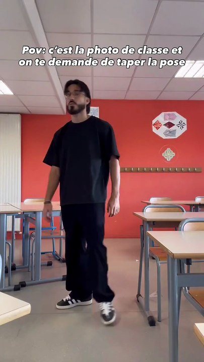 Ma pose manga pour la photo de classe