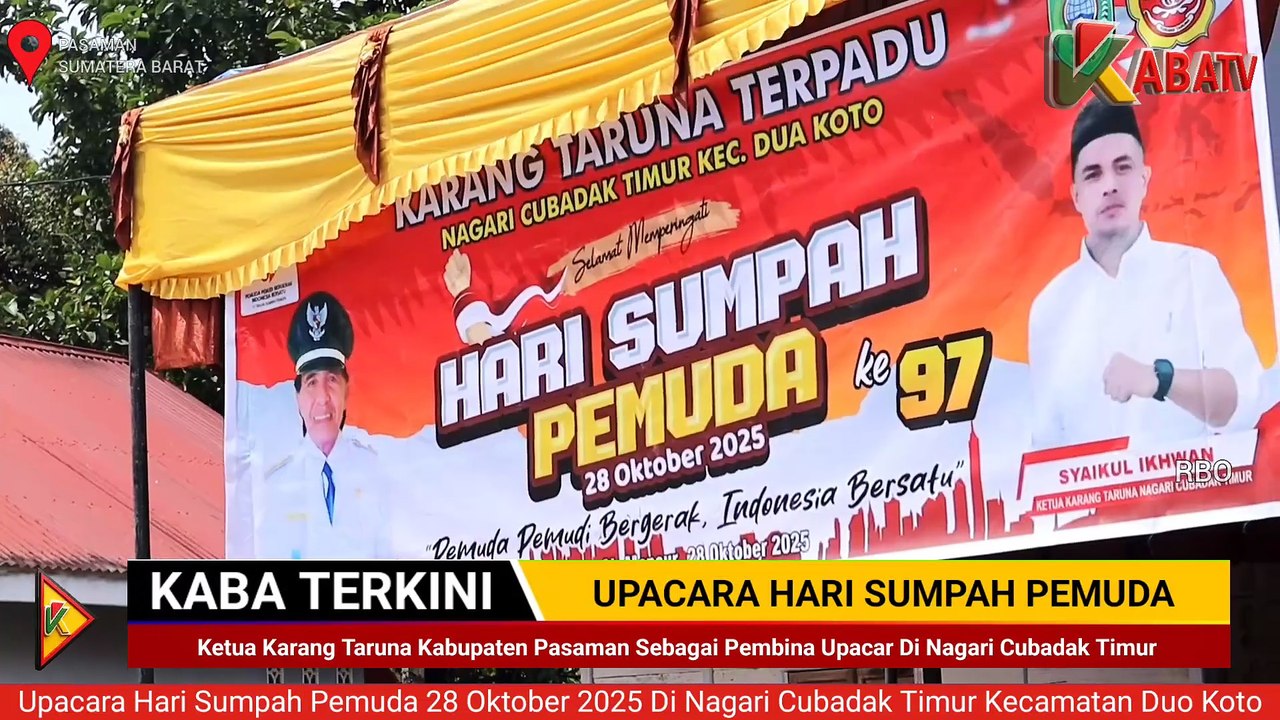UPACARA HARI SUMPAH PEMUDA KE 97 NAGARI CUBADAK TIMUR