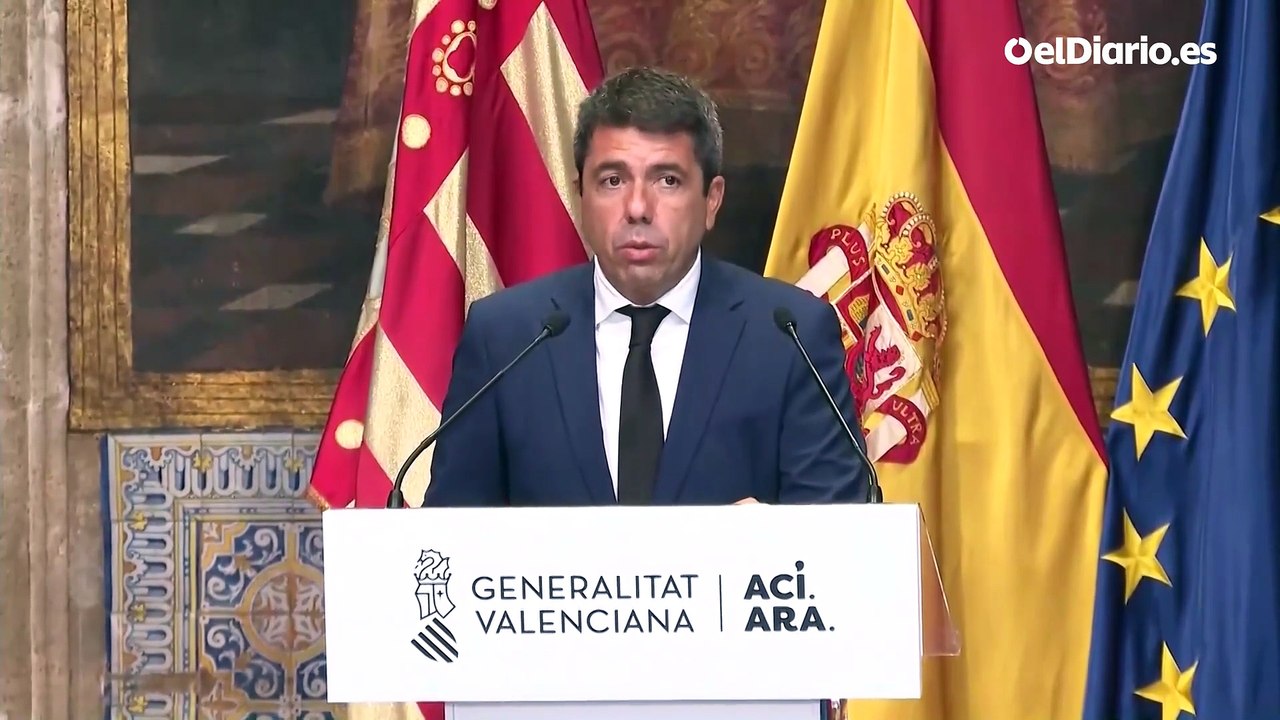 Declaración institucional de Carlos Mazón