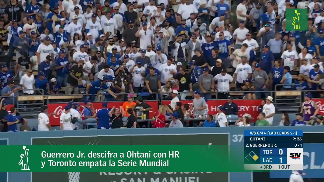 Guerrero Jr. descifra a Ohtani con HR y Toronto empata la Serie Mundial