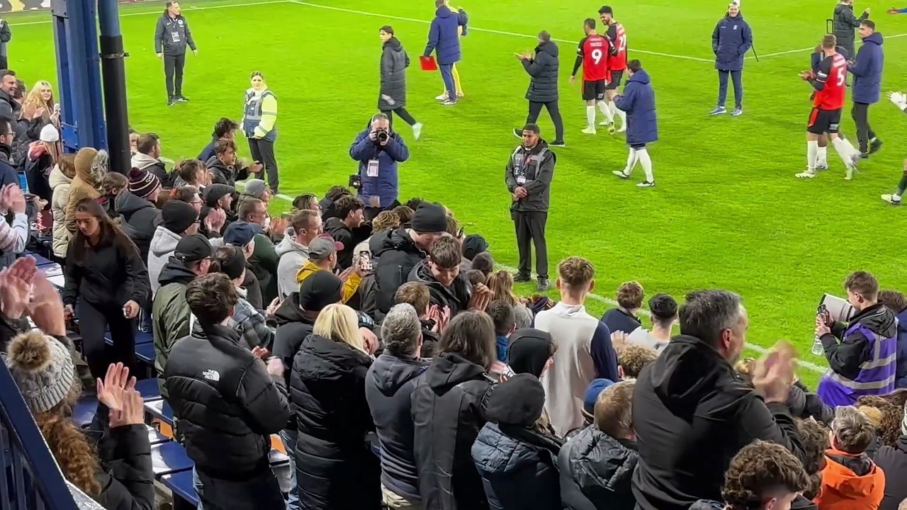 Town youngster Fin Evans celebrates