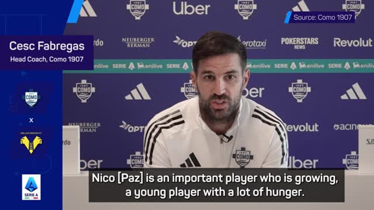 Fabregas compares Nico Paz to Messi and Kane