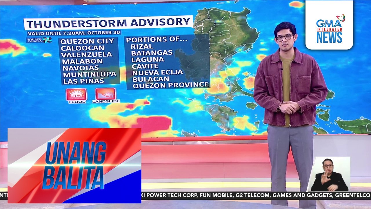 Weather update as of 7AM (October 30. 2025) | Unang Balita
