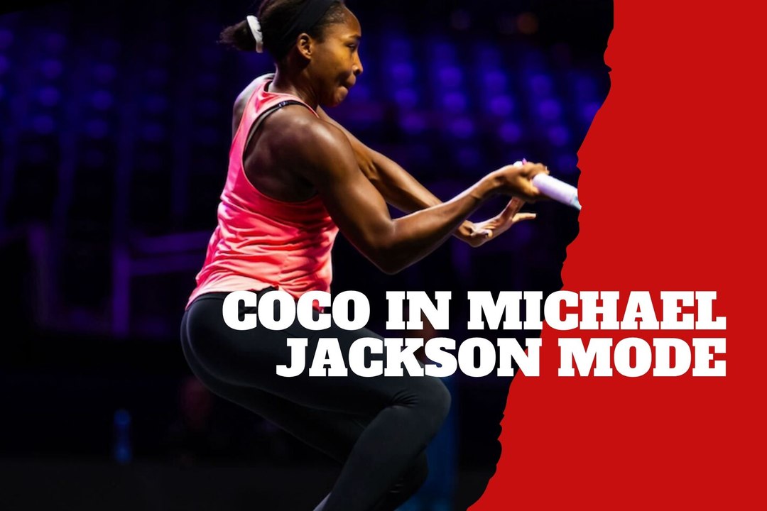 Coco Gauff shows her talent on the court Michael Jackson style