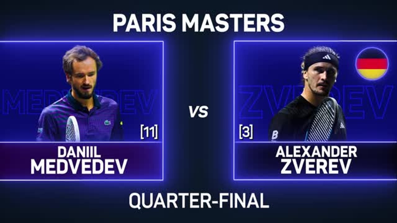 Zverev saves match point to beat Medvedev in epic Paris encounter