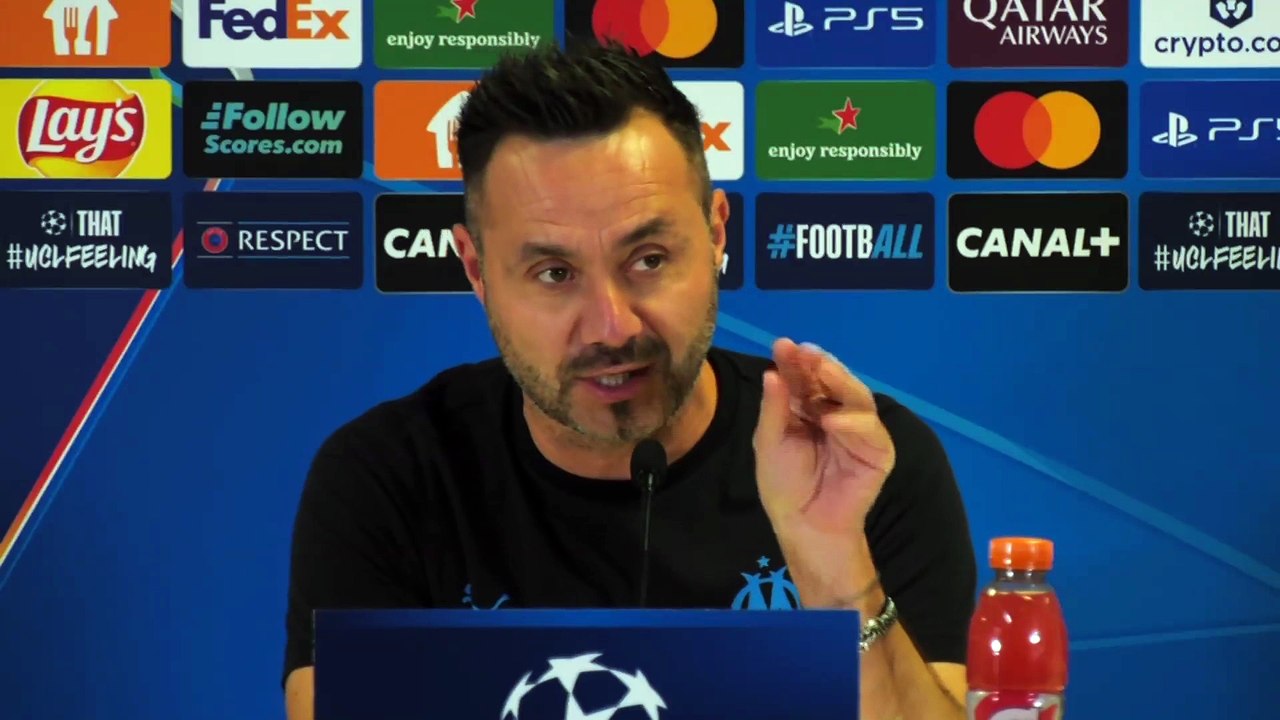 Roberto De Zerbi : « Je ne tombe pas dans cette histoire d'Atalanta en crise » - Foot - Ligue des champions - OM