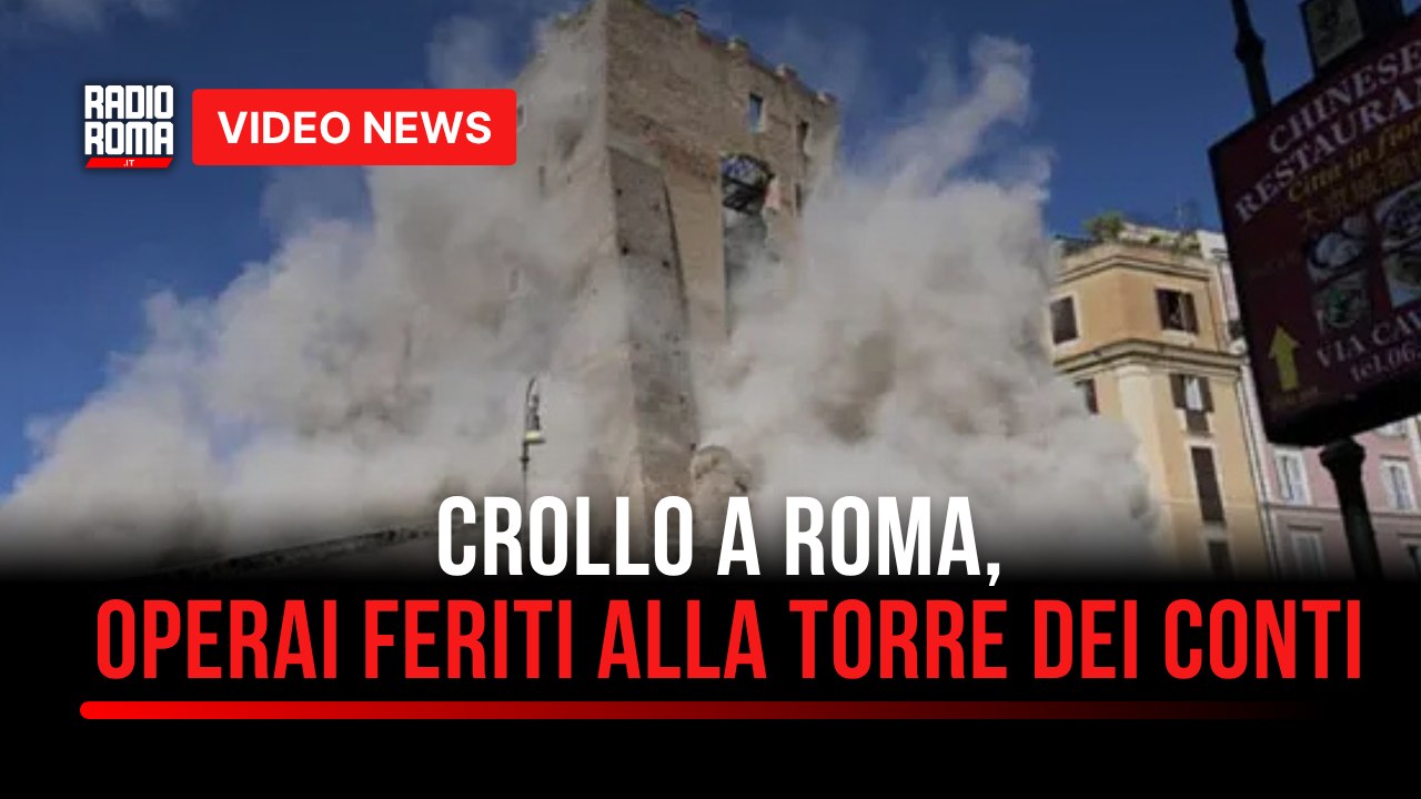 Crollo a Roma, operai feriti alla Torre dei Conti