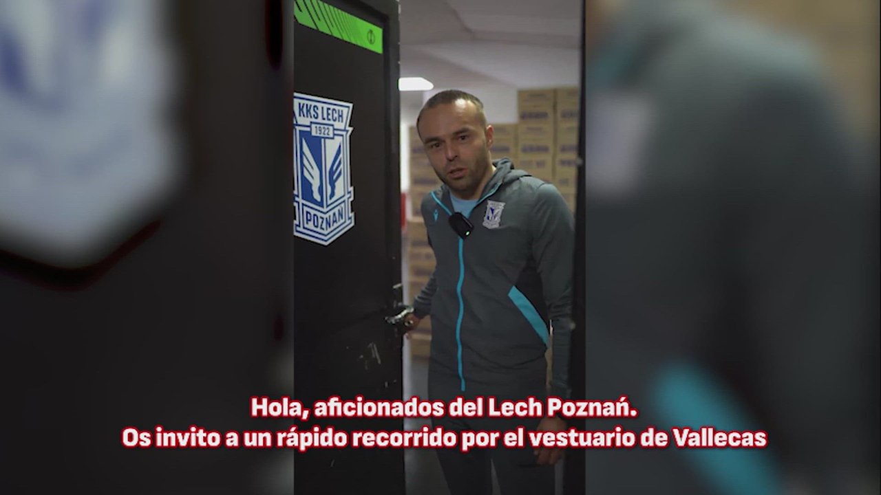 Un trabajador del Poznan alucina con el vestuario del Rayo Vallecano y lo muestra en un vídeo
