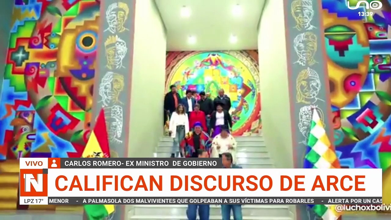 Carlos Romero se refiere al discurso de Luis Arce