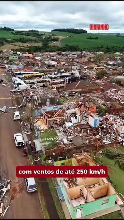 Tornado com ventos de até 250km/h destrói cidade no Paraná e deixa seis mortos