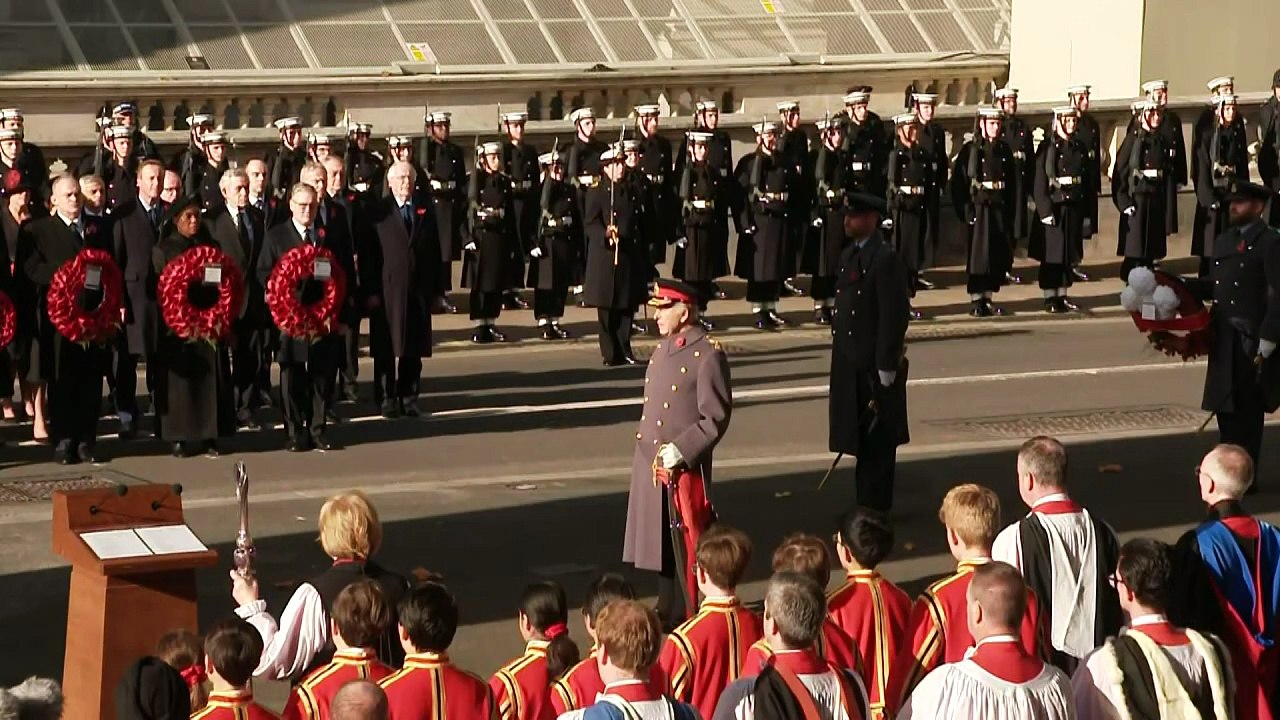 King Charles leads Remembrance Sunday service