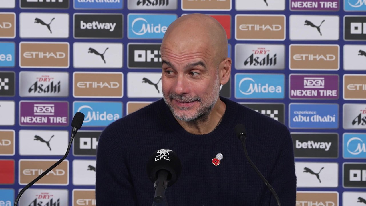 Guardiola delighted with  on City's 3-0 hammering of Liverpool