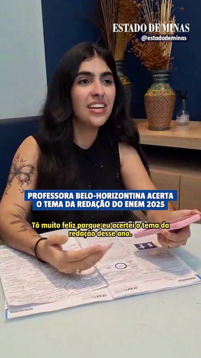 Professora belo-horizontina acerta o tema da redação do Enem 2025
