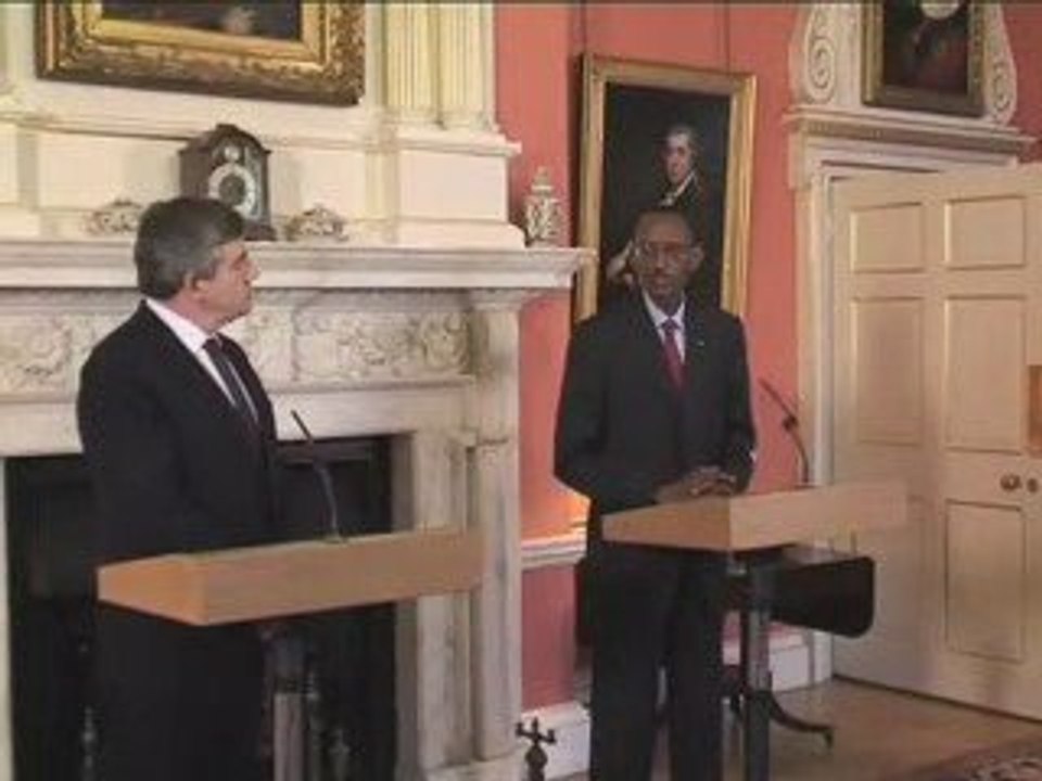 Kagame - Brown in Press Conference