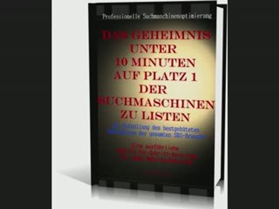 Suchmaschinenoptimierer - Google Platz 1 unter 10 Minuten