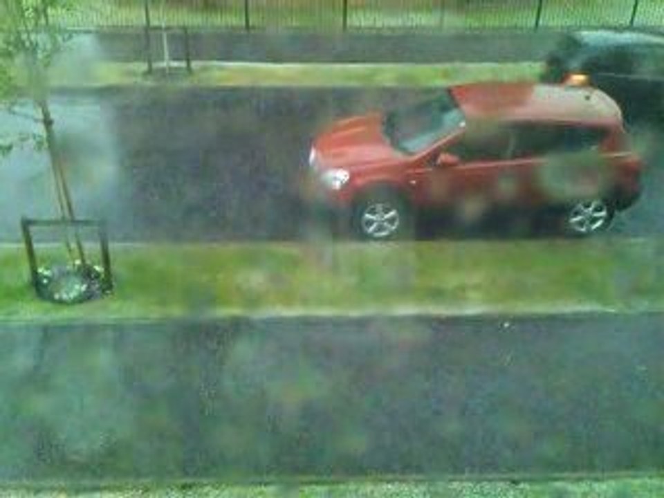 Hail in Edinburgh in July