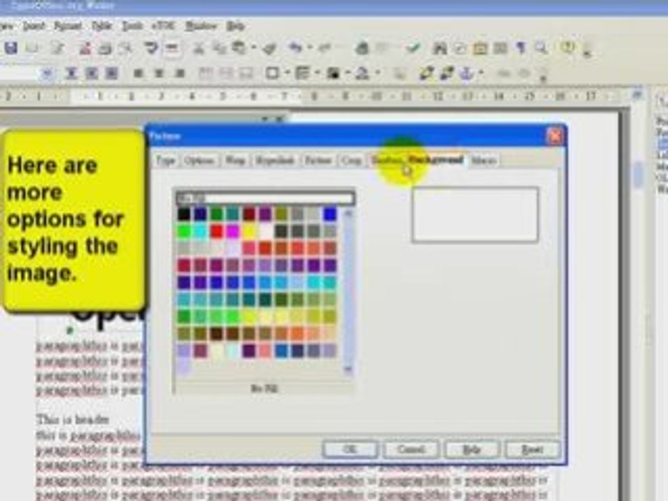 Working with Images Using Openoffice