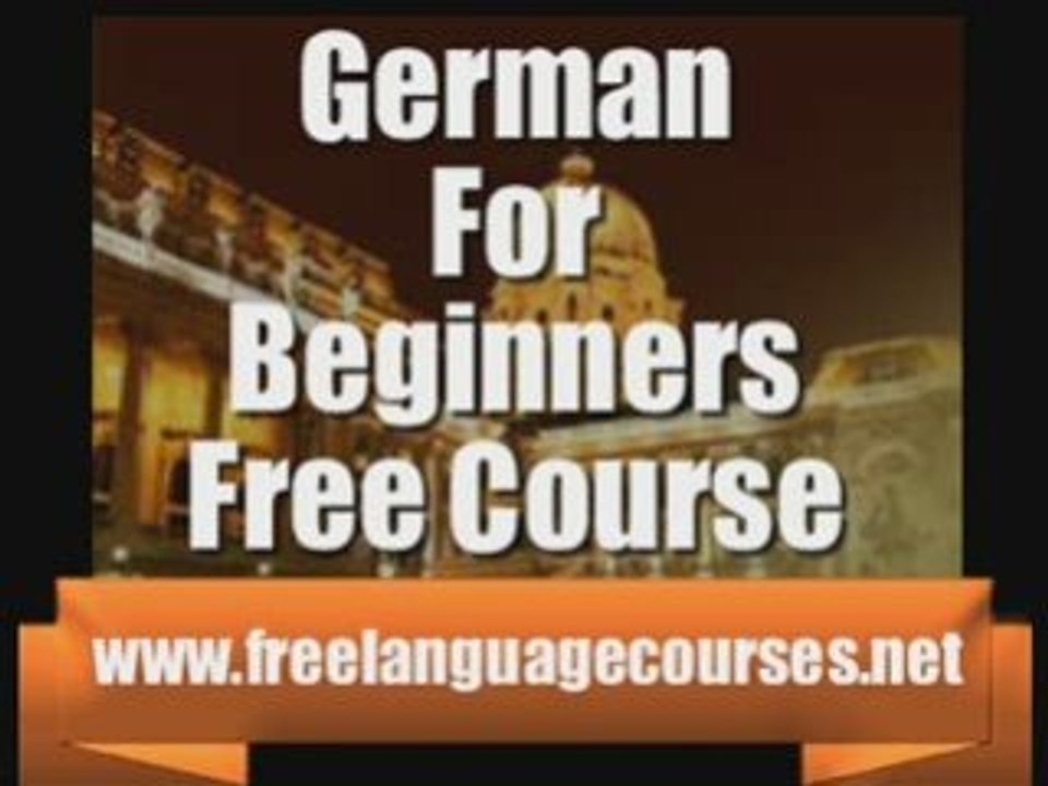 German For Beginners Free Course