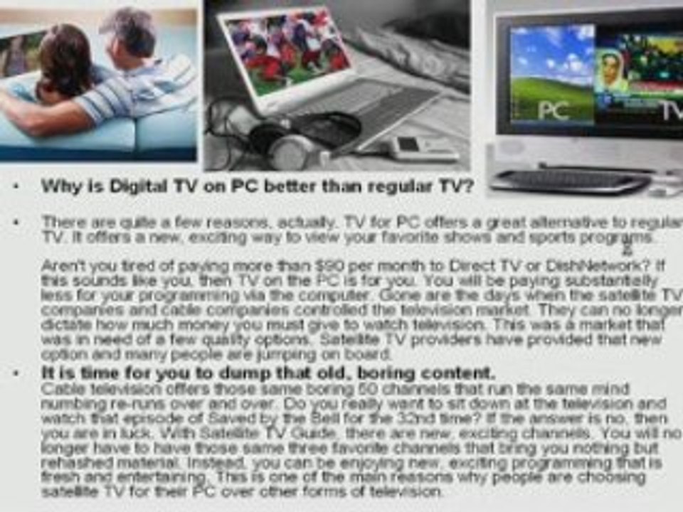 Satellite Tv For Your Computer