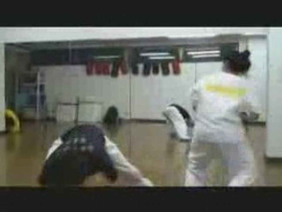 High kick high school girl