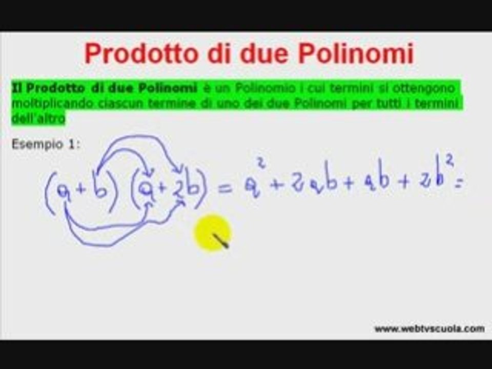 Matematica: Esercizi sul Prodotto di Polinomi