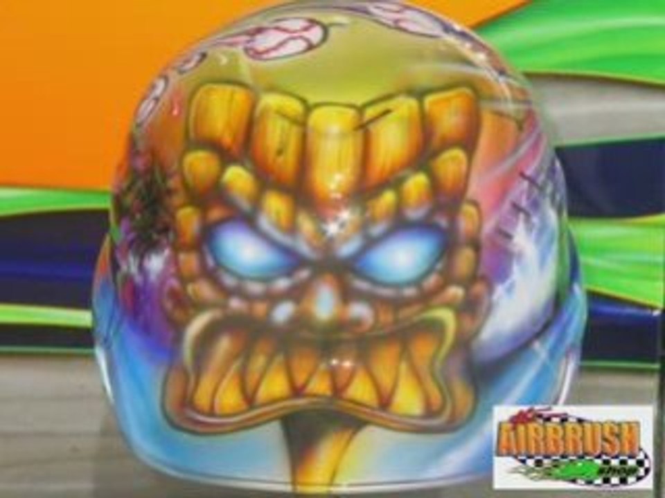 Airbrushing (Softball Helmet) Airbrush Batting Helmets