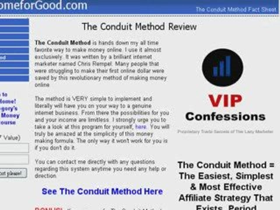 The Conduit Method - Work at Home for Good