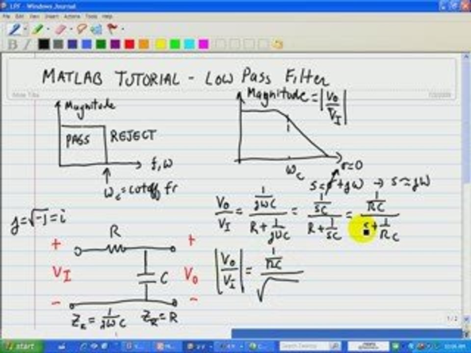 Simulink / Matlab Tutorial and Example - Low Pass ...