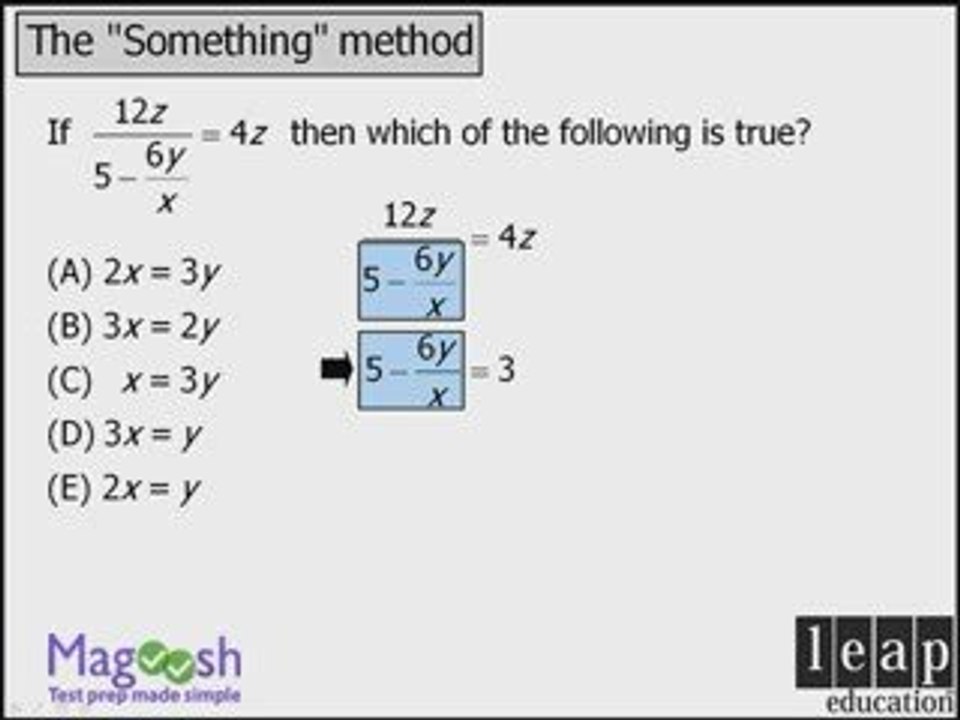 GMAT Math Tip #10 - Something Method