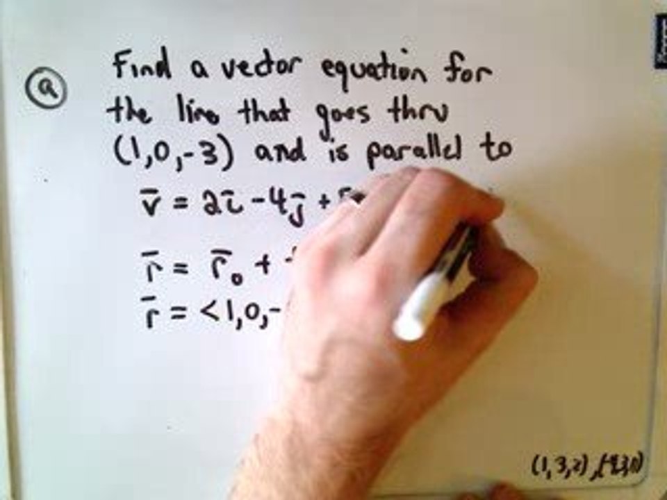 Find the Vector Equation of a Line