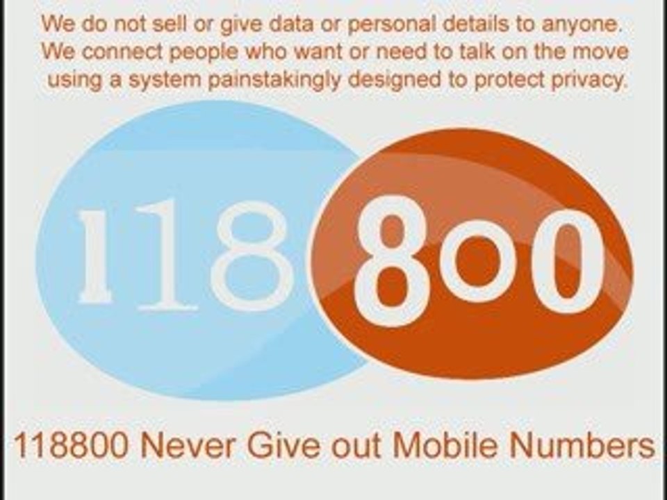 118800 - 118800 by phone - We DO NOT give out mobile Numbers