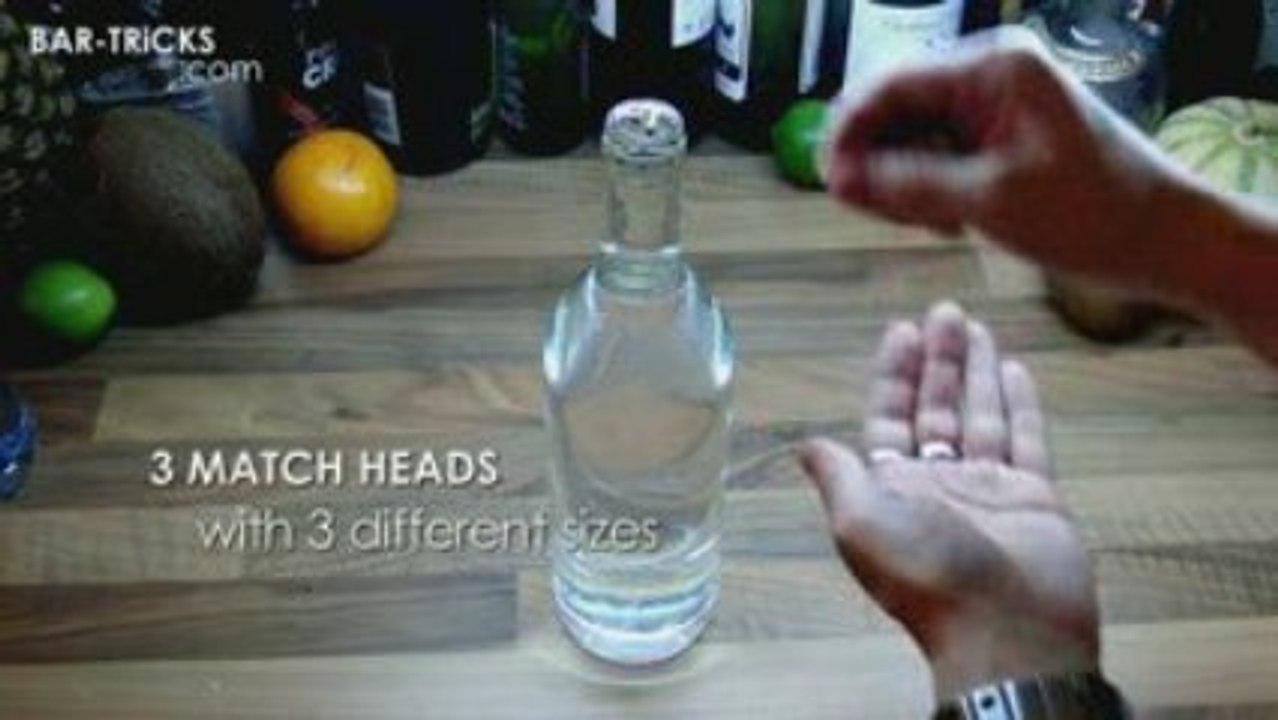 Bar Tricks: Match Head Floating Challenge