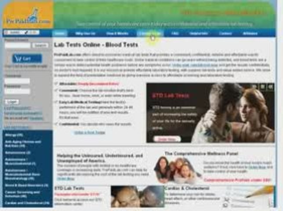 Lab Tests - Lab Search Utility