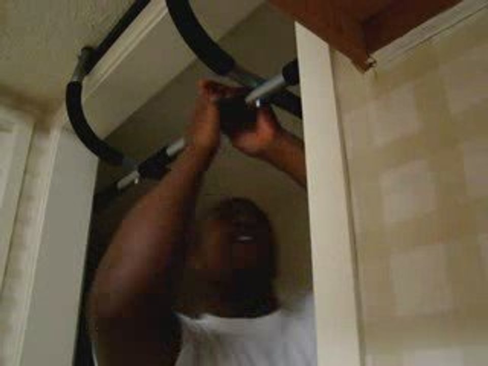 1 year old doing pull ups on the Iron Gym