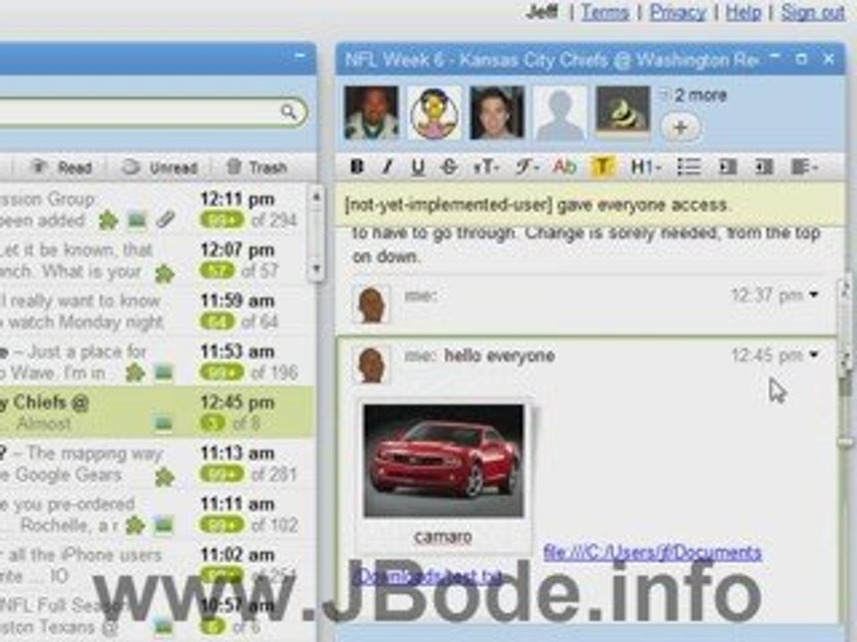 Google Wave Demo - Practical Usage