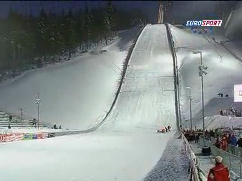 Жуткое падение с трамплина