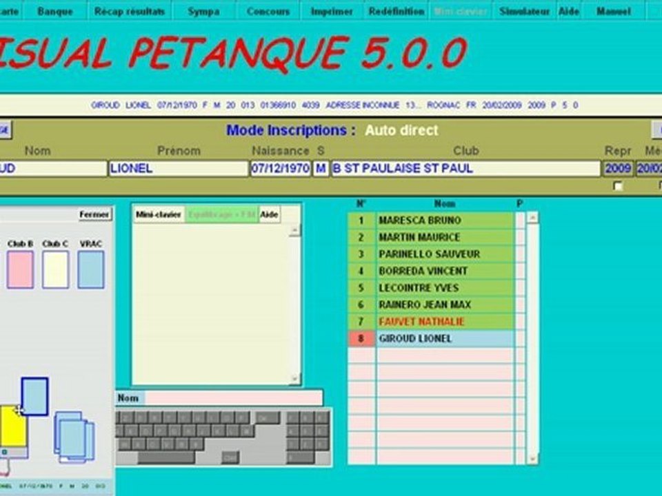 Visual Petanque Demo Version 5.1.0 🎥