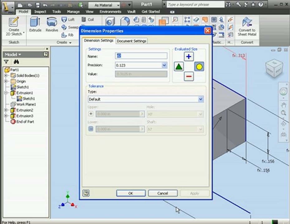 Autodesk Inventor 2010 Tutorials Parameters