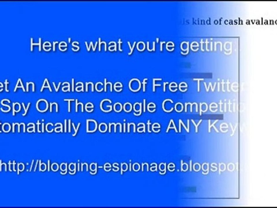 Blogging Espionage | Software And Tools  FREE Traffic