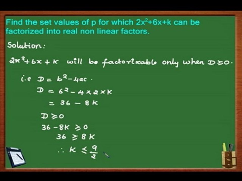 Assignment Help | Math | Linear & Quadratic Problem 8
