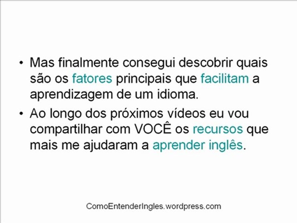 Como Entender Inglês - Introdução