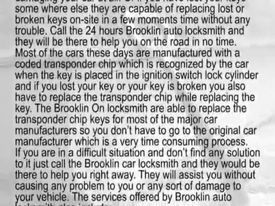 Brooklin locksmith master