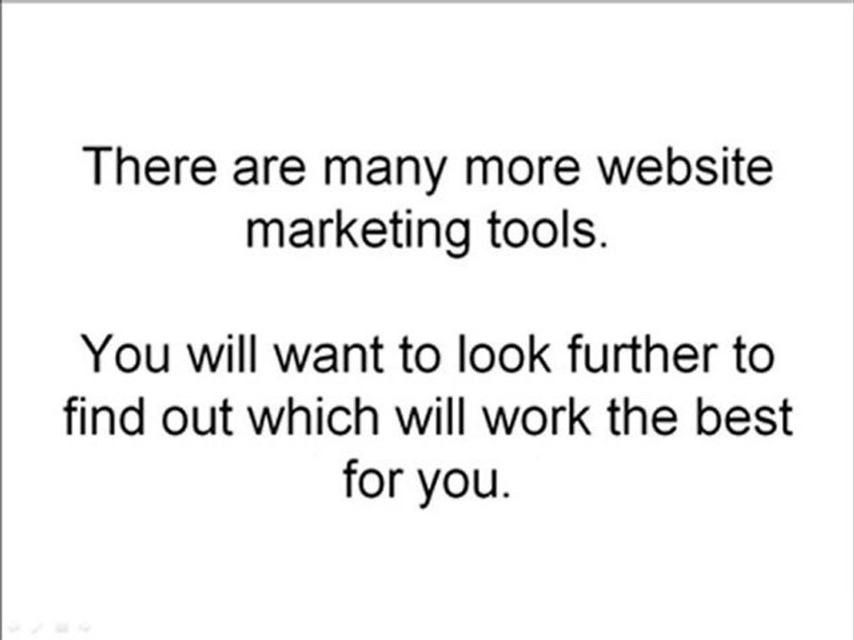 Examples of Website Marketing Tools